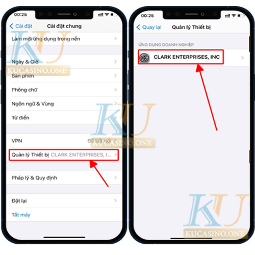 Các bước hướng dẫn tải KU App
